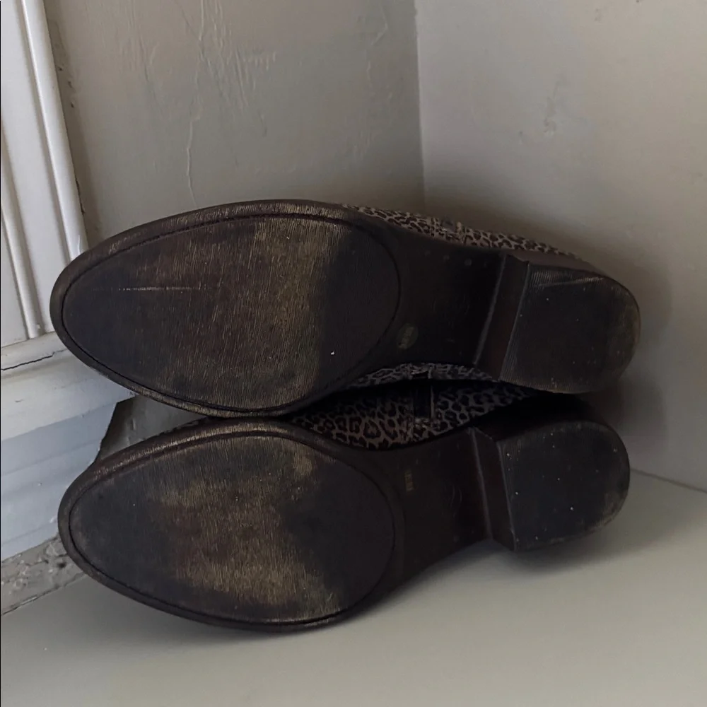 Lucky Brand Tan Leopard Ankle Booties
